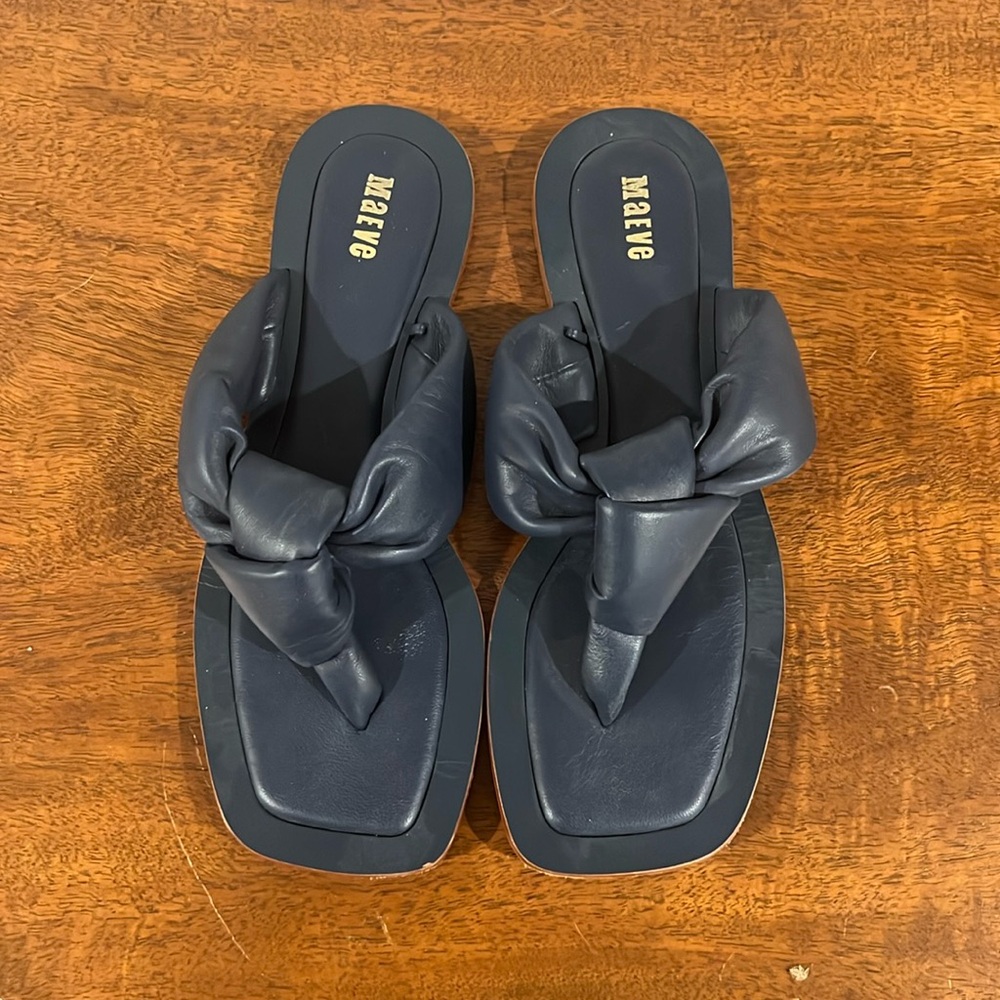 Anthropologie Maeve Puffy Knotted Sandals